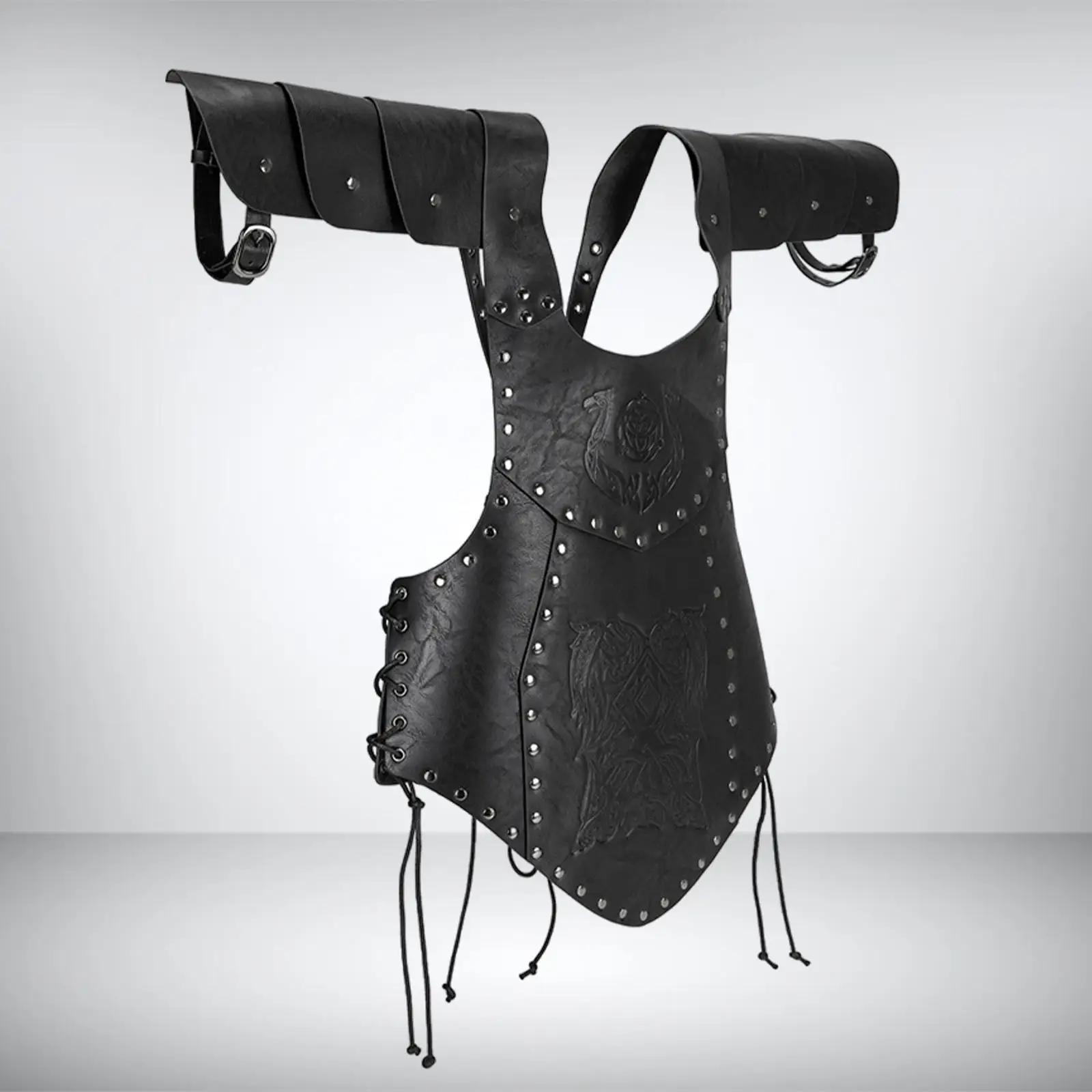 Medieval Chest Armor Knight Costume for Role Play Halloween Fancy Dress