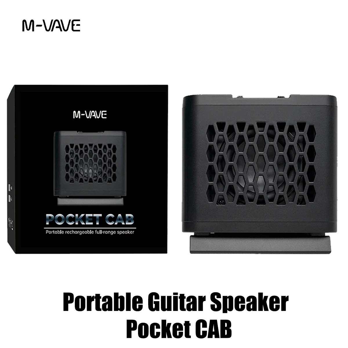 M-VAVE Pocket CAB Portable Amp Speaker – 10W, 87dB SPL, 20Hz-20kHz, 3.5mm Input, for Effect Pedals & Audio Devices