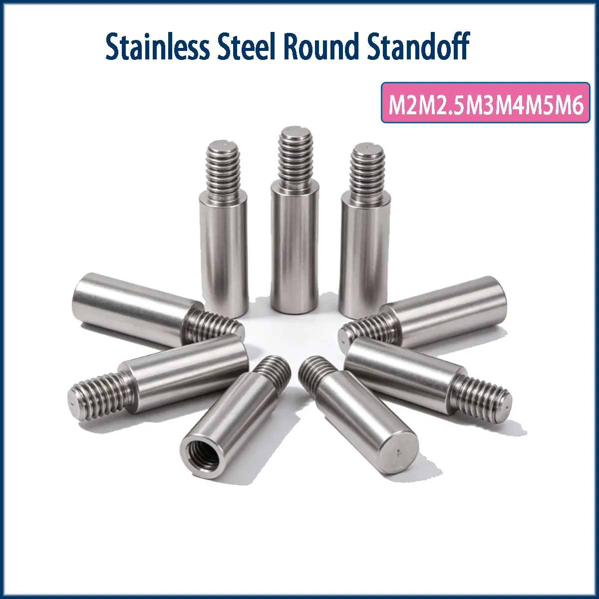 10Pcs Stainless Steel Male To Female Round Standoff Spacer Screws M2 M2.5 M3 M4 M5 M6 Length 4/6/8mm Hardware Fasteners