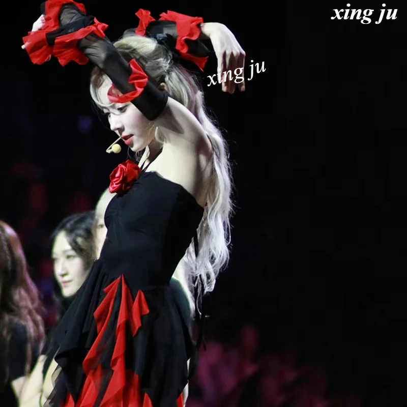 New Kpop Korean Fashion Women Group Outfits Singer Concert Dance Costumes Stage Performance Clothing Female Festival Rave Wear