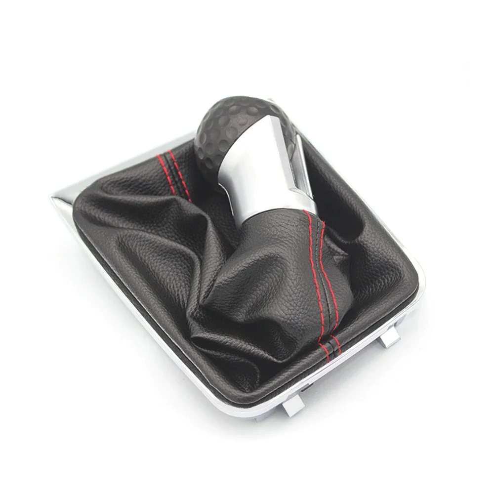 5 6 Speed Manual Gear Shift Knob Lever Gaiter Boot Frame Kit Cover for Volkswagen Golf 7 Mk7 GTI GTD 2013-2018 Car Accessories