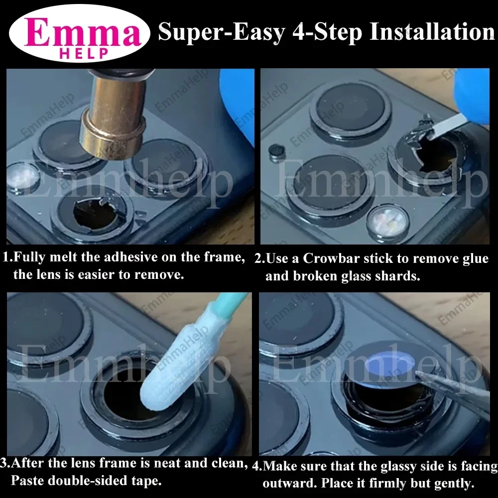 10pcs Back Camera Glass Lens for Samsung S26 S25 S24 S23 S22 Plus Fe S26 Ultra Rear Camera Lens With Adhesive Repair