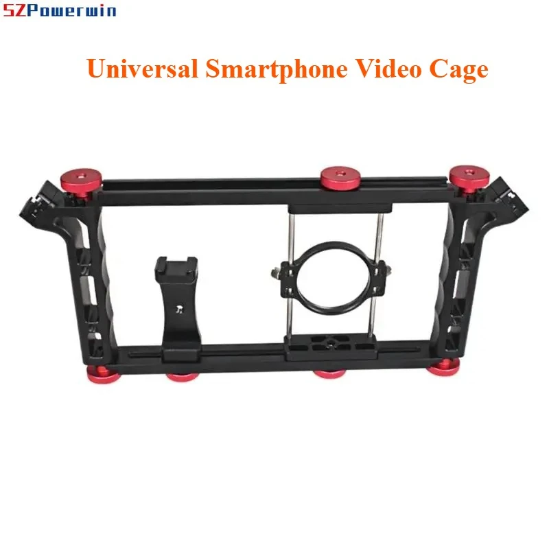 

Universal Smartphone Video Cage, Durable Aluminum Alloy Rabbit Rig for Filmmaking Vlogging