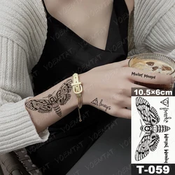 Waterproof Temporary Tattoo Sticker Moth Butterfly Wolf Snake Deer Panda Animal Flash Tatto Women Men Kids Body Art Fake Tattoos