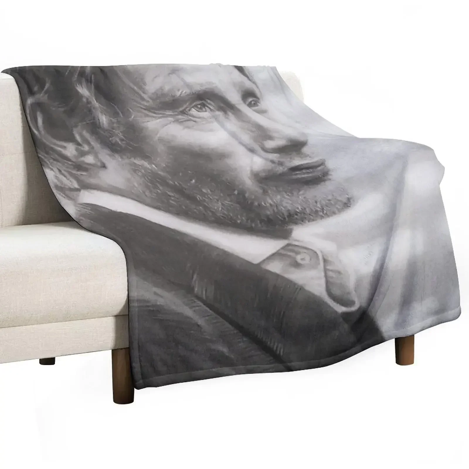 Mads Mikkelsen Throw Blanket wednesday decorative Bed covers Sofa Quilt for winter Cute Plaid Blankets