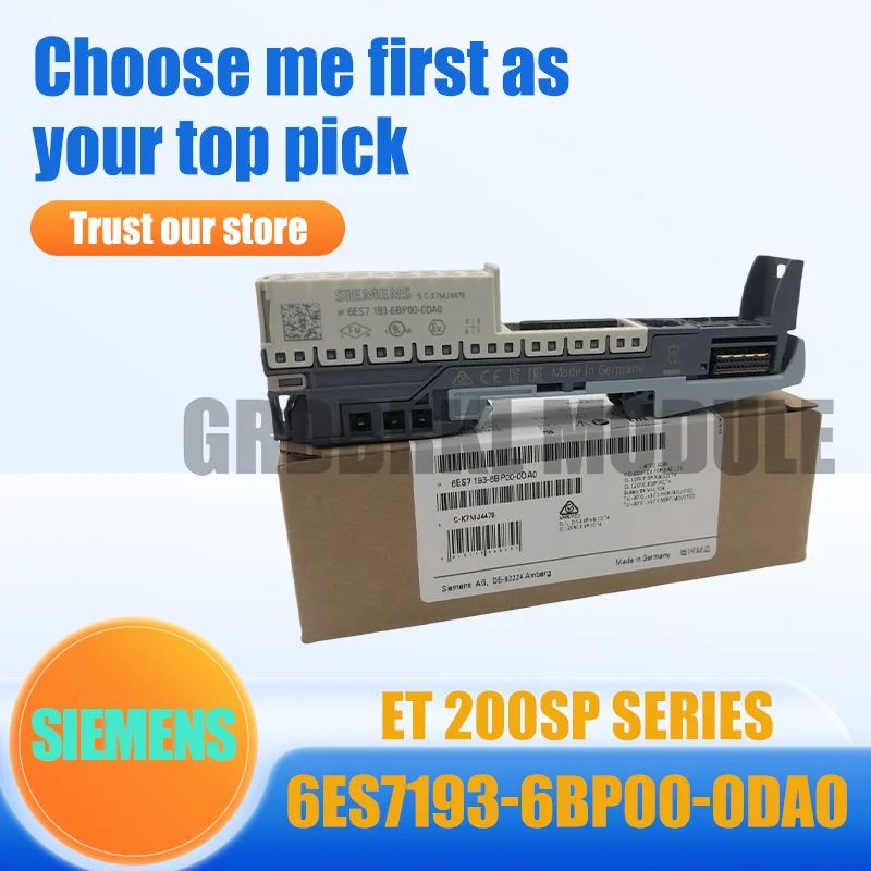 

New Original SIEMENS 6ES7193-6BP00-0DA0 6ES7 193-6BP00-0DA0 ET 200SP Push-in terminals