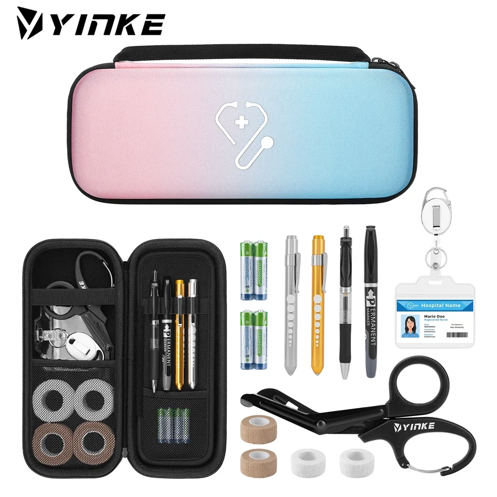 Yinke 2023 NEW Stethoscope Case Compatible with 3M Littmann Classic III Travel Stethoscope Carrying Bag Include Medical Scissors