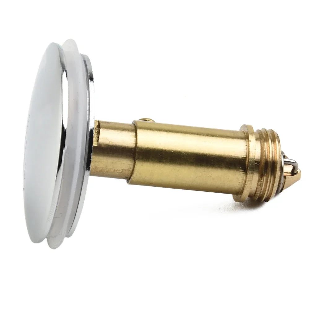 Mejore su sistema de residuos de lavabo con pulsador de fregadero cromado Haga clic en el enchufe Clack + perno de resorte para desechos de grifo de 38 mm