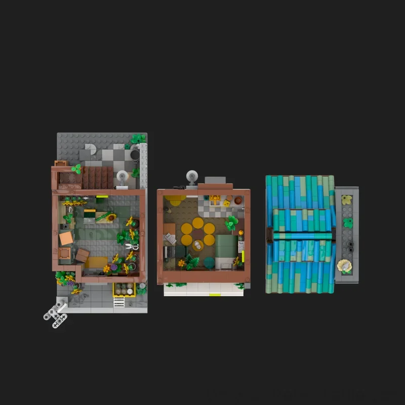 Moc Building Blocks The Sunflower Shop Technology Modular Bricks Model  Gifts Christmas Toys DIY Sets Assembly