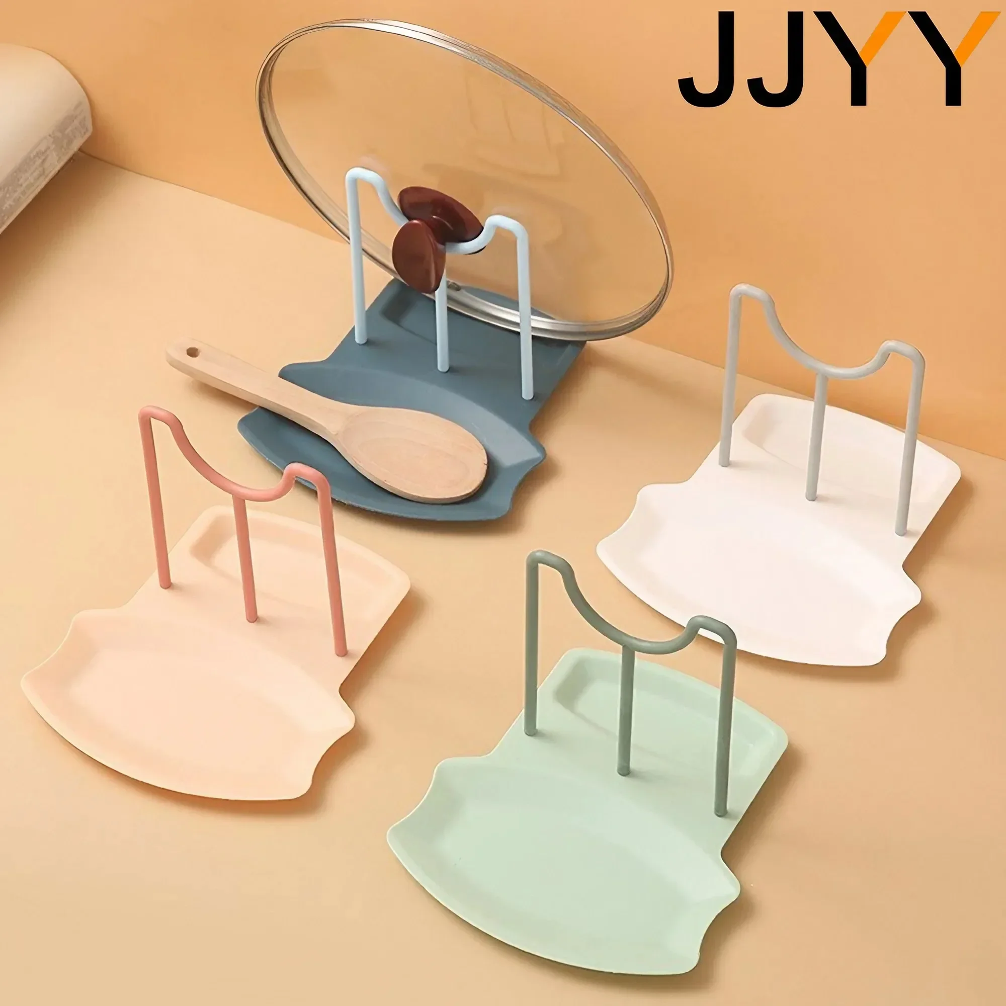 Kitchen Organizer Spatula Pot Lid Rack Shelf Plastic Spoon Rest Utensil Multi-function Dish Rack Organizer Kitchen Cooking Tools