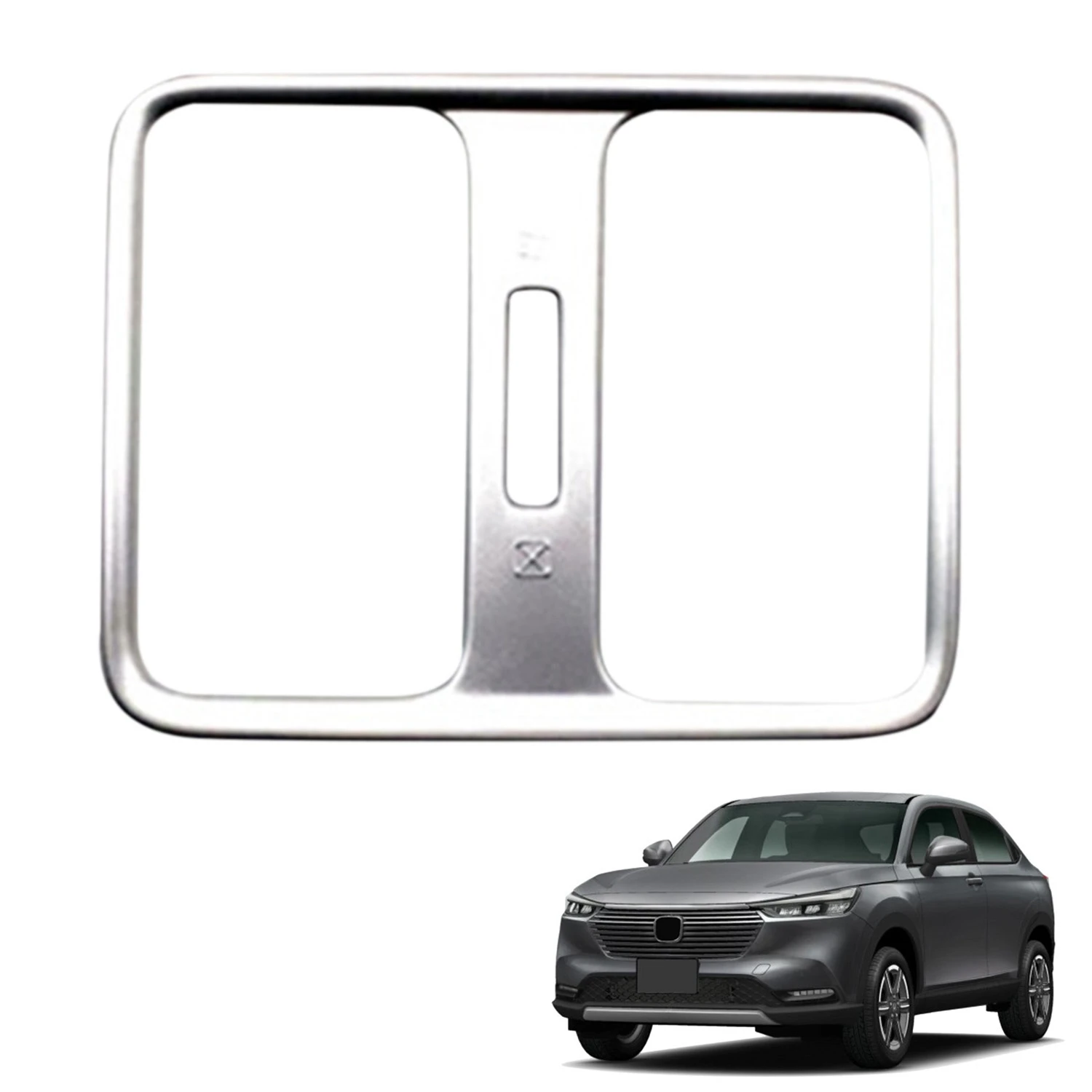 L96A For Honda Vezel HR-V HRV 2021 2022 Interior Car Matte Silver Rear Seat Air Conditioning Vent Cover Trim Decoration - view 6