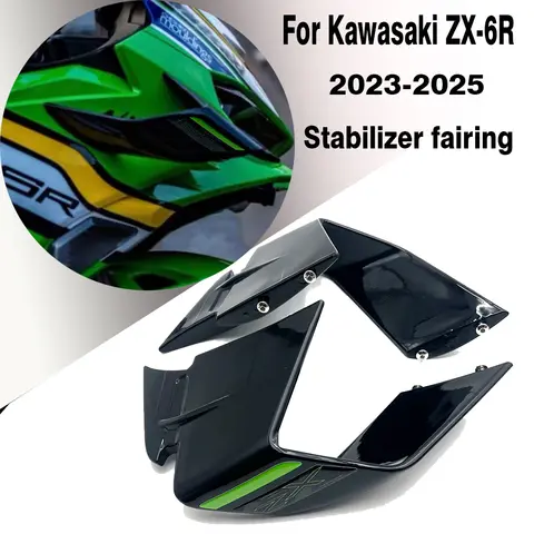 신형 2025 ZX-6R 윙렛킷 가와사키 ZX-6R 페어링 2023 2024 오토바이 액세서리 고정 윙 ZX-6R 고정 윙렛