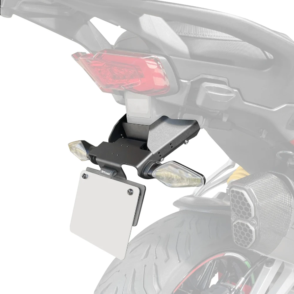 Motorcycle Rear Tail Tidy Fender Eliminator License For Ducati Multistrada V4 / V4S 2021-2024 Number Plate Frame Holder Bracket view 6