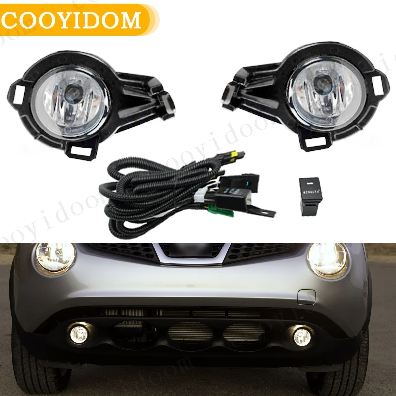 

Fog Light For Nissan Juke 2012 2013 2014 halogen bulb 4300K Headlamp Front bumper fog lamp headlight with switch cable