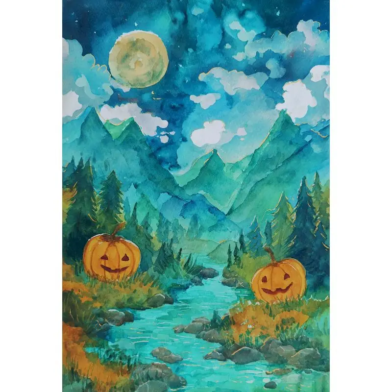 

GATYZTORY Acrylic Paint By Numbers For Adults Halloween Landscape HandPainted Painting By Numbers Unique Gift Home Decor