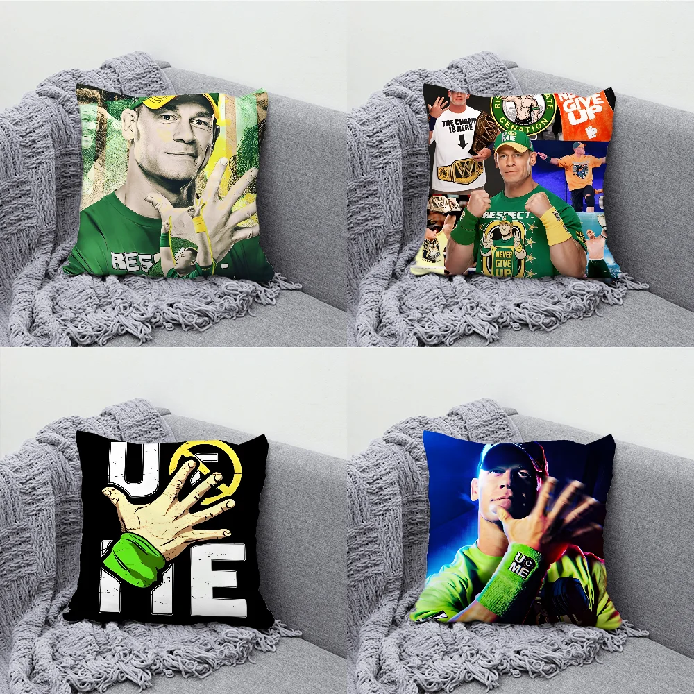 

John Cena Wrestling Star Pillow Case Soft Cushion Cases for Farmhouse Sofa Decor Home Decorations and Protector Pillow Case