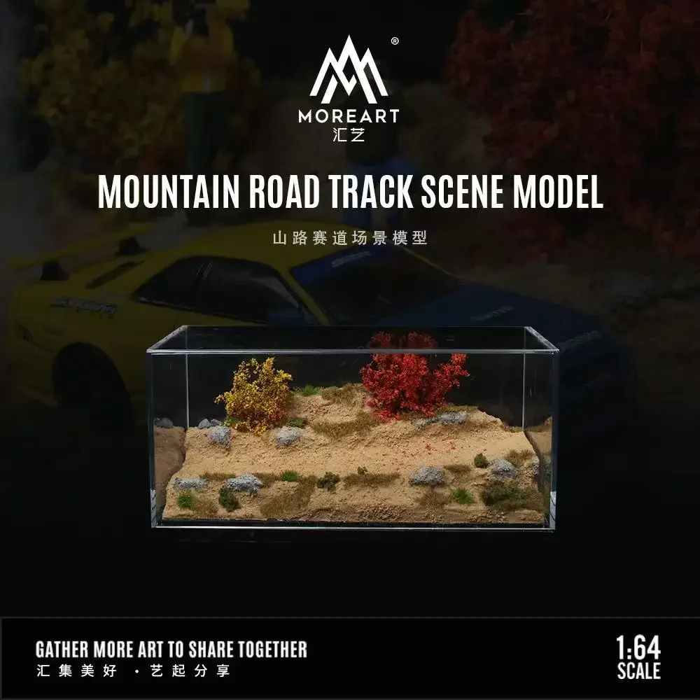 MoreArt 1:64 Non-Assemble Model Car Outdoor Simulation Scene Mountain Road Track Coating