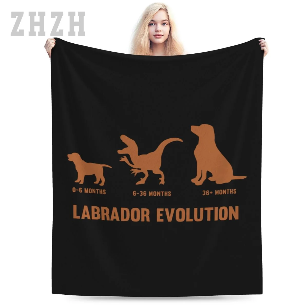 Couverture Labrador Retriever Evolution Design pour un propriétaire de Labrador flanelle multifonction Camping housse de canapé garder au chaud