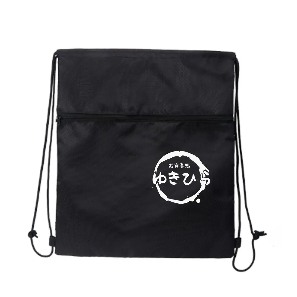 

Графический японский ресторан с логотипом, черная минималистичная уличная сумка на молнии на шнурке