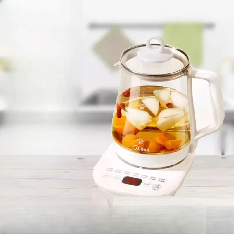 DK124: 1.5L Glass Health Kettle, Flower Tea Electric Pot, Timer-Controlled Water Boiler, Multi-Function Herbal Brewing Kettle