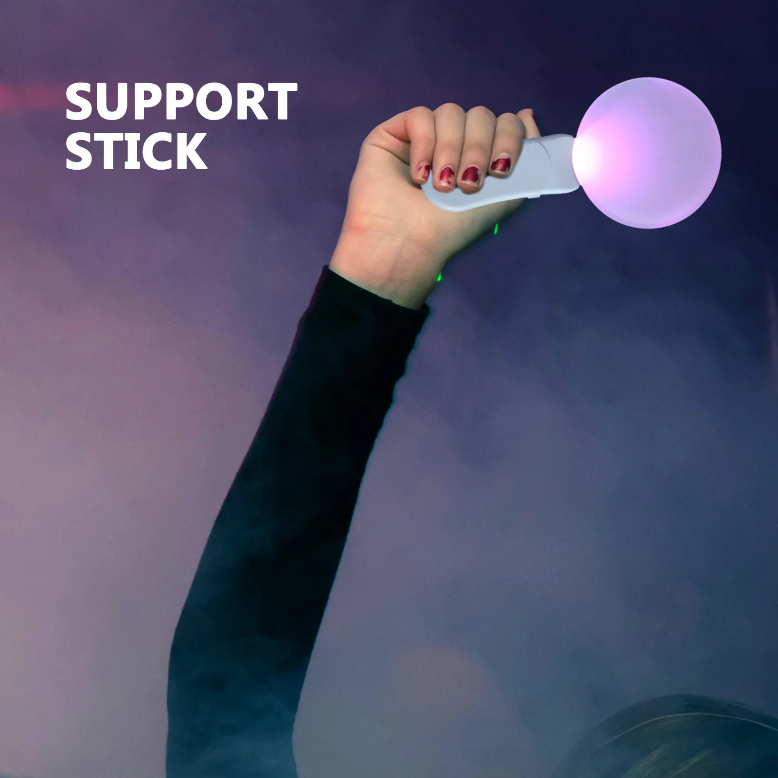 LED Sublimation Cheering Stick Round Acrylic Light Up Waving Wand Heat Transfer Blank for DIY Party Decor