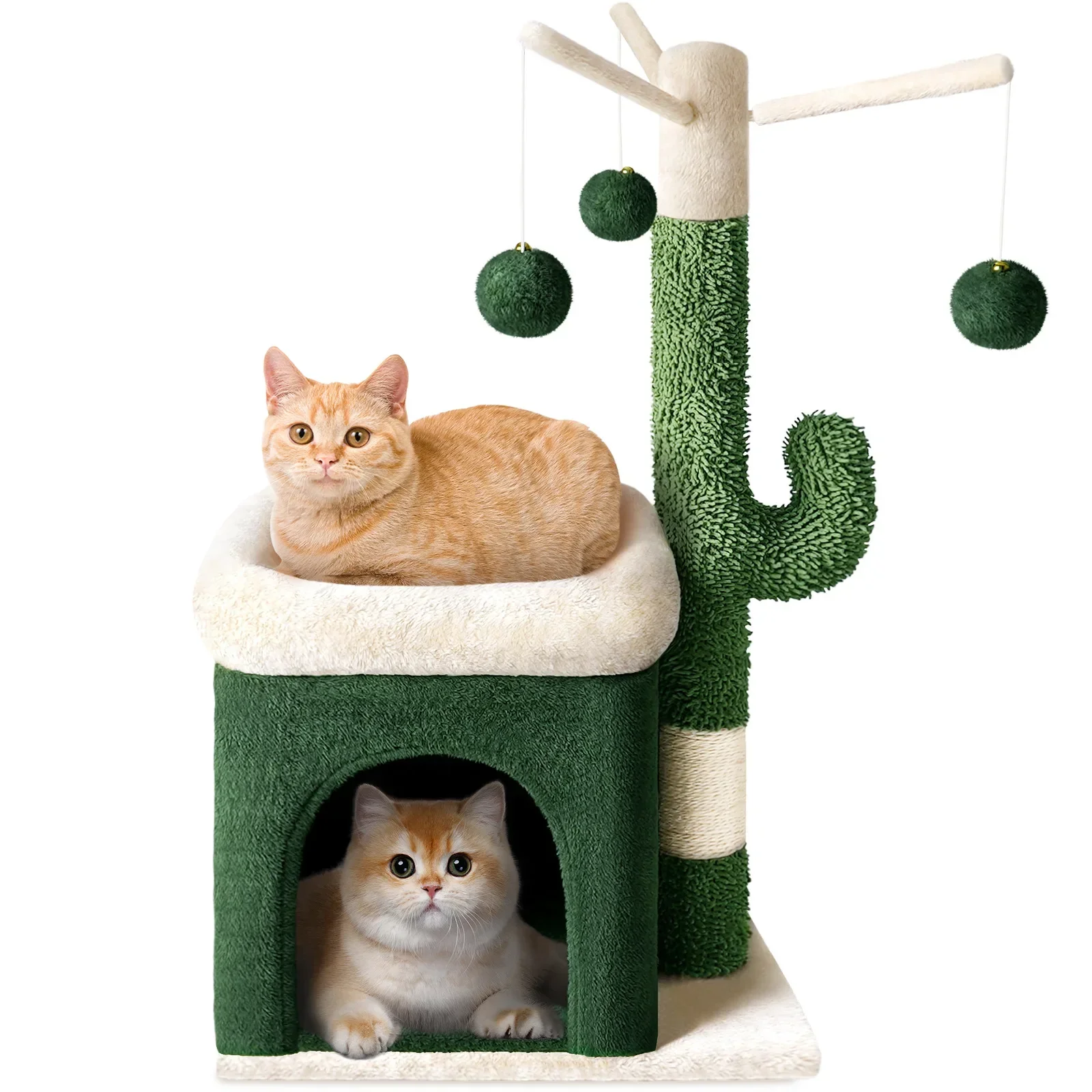 Cat\'s kennel, cactus cat climbing frame, cat tree, cat jumping ， pet bed