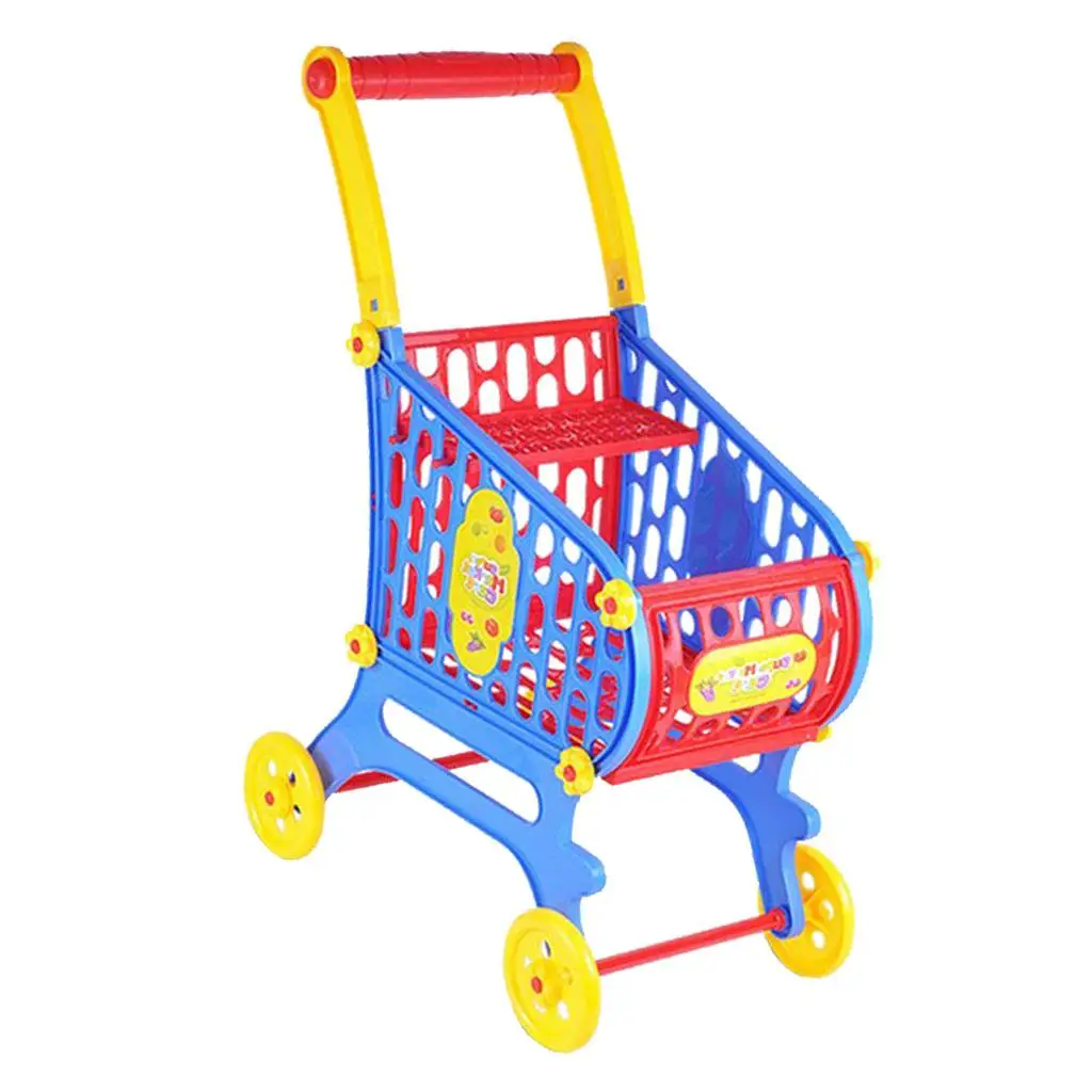 Assembled Supermarket Shopping Cart Playset for 80cm Baby Dolls Kids Toys Gift