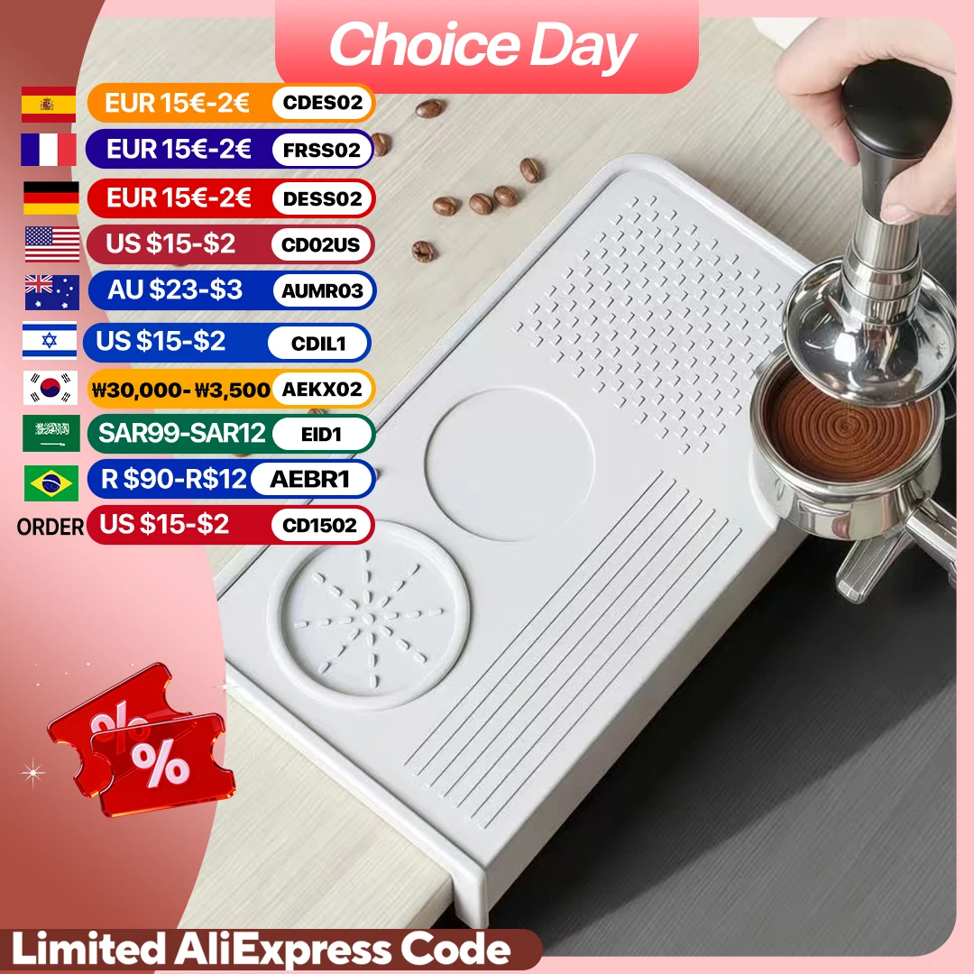 

Коврик для тампера для кофе, подставка для станции, держатель портафильтра, опорная подставка, ореховое дерево для 51 мм, 54 мм, 58 мм, аксессуары для эспрессо, бариста