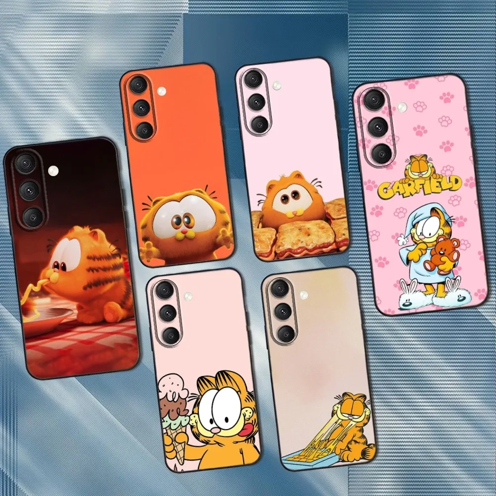 

Cute Cat G-GarfieldeS Phone Case For Samsung S25,S24,S23,S22,S21,S20,S10,Ultra,Plus,Lite,FE,Soft Silicone Black Cover