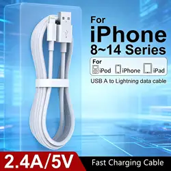 LAIHONEN Original 2.4A Lightning to USB Cable White, 3.3/6.6/10FT, For iPhone 13 12 11 Pro Max XS MAX XR XS X 8 7 iPad AirPods