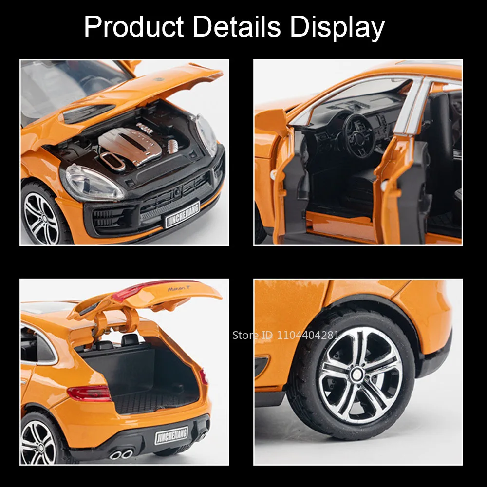 1:32 macan panamera liga modelo de carro esportivo diecast brinquedos portas 4 portas abertas com luz sonora puxar para trás veículos de metal meninos presentes