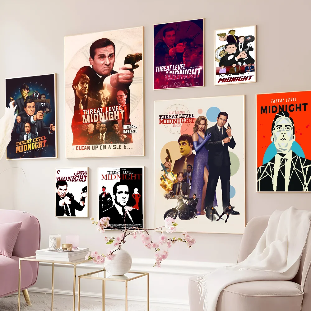 Threat Level Midnight Movie Classic Vintage Posters Whitepaper Prints Posters Artwork Kawaii Room Decor