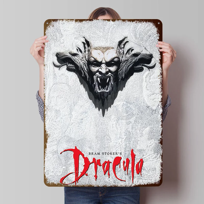 Bram Stoker's Dracula Movie Tin Poster Customized Wall Art Retro Vintage Metal Signs for Fans Room Decoration Garage House Decor