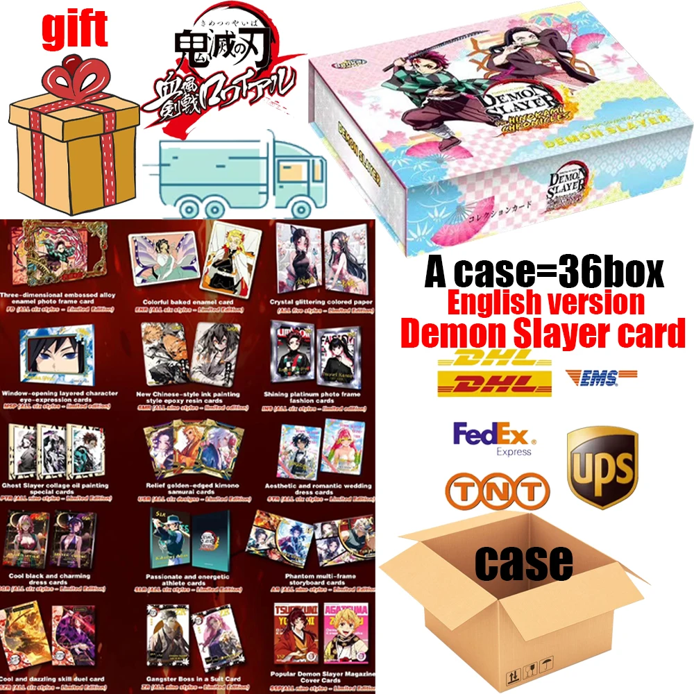 wholesale case English version Demon Slayer card The ultimate showdown between anime heroes and ghosts Rare Collection Card box