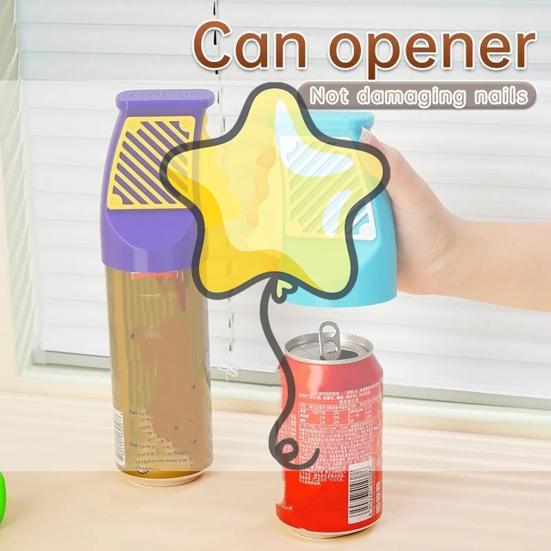 فتاحة علب صغيرة مطبوعة ثلاثية الأبعاد مقاومة للاهتراء أداة مفتوحة للمشروبات المحمولة بيئة العمل فتاحة علب البيرة لحماية أظافر الأصابع #1