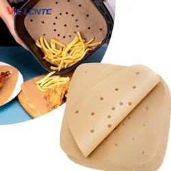 100Pcs Upgraded Air Fryer Parchment Paper Air Fryer Disposable Paper Liner Square Perforated Parchment Papers kitchen tools