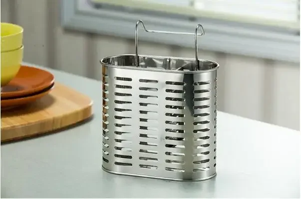 الفولاذ المقاوم للصدأ عيدان رف معلق قفص تجفيف المطبخ المنزلية متعددة الوظائف عيدان أنبوب سلة OK 0558 #3