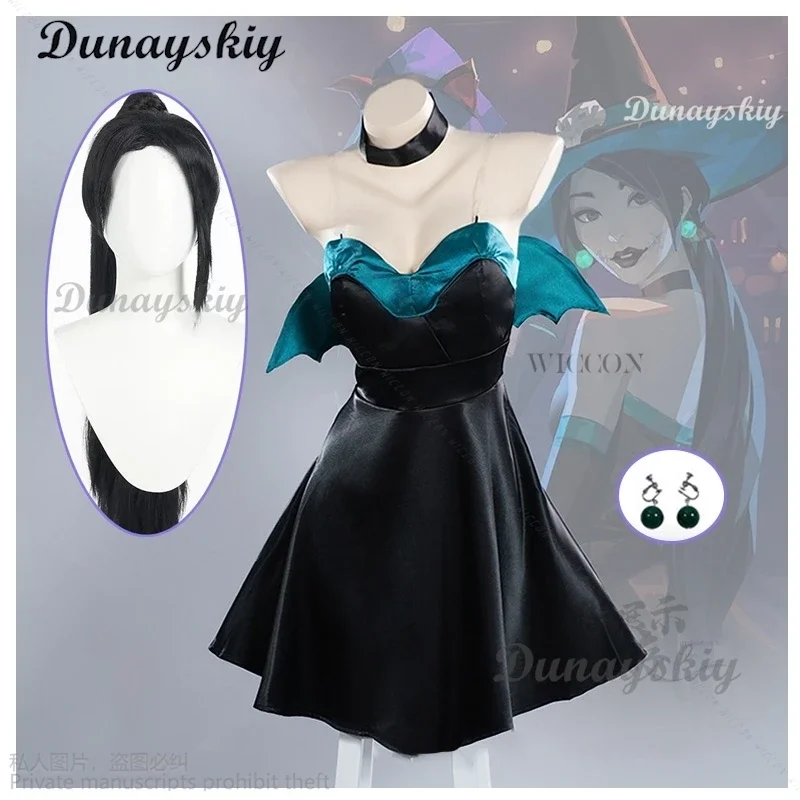 

Game Valorant Sage Cosplay Costume Game Valorant Cosplay Ling Ying Wei Costume And Cosplay Wig Halloween Dress Sexy Hat Earrings