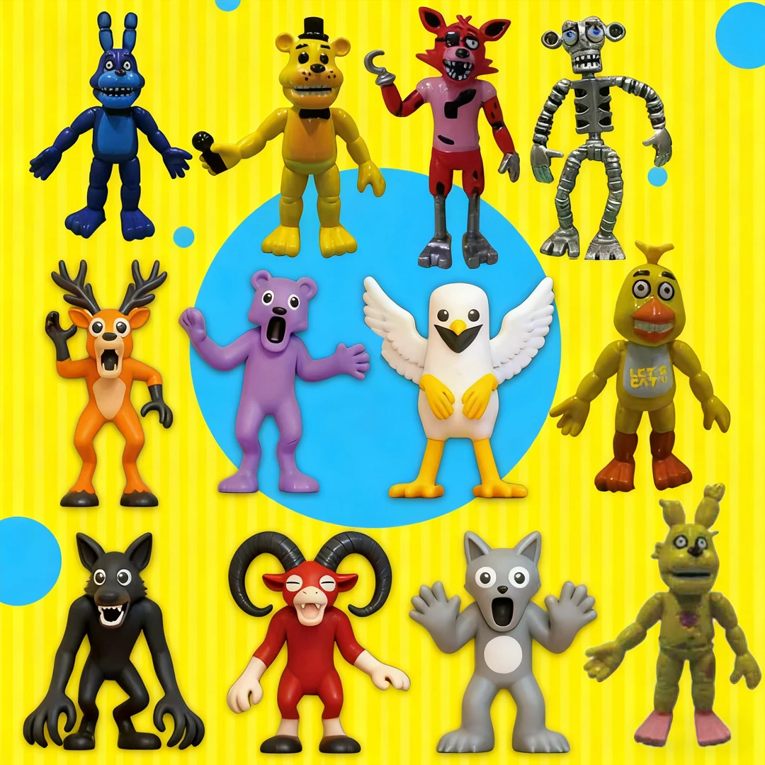 

12pcs/set 99 Nights in The Forest Figures Figures Figurine Owl Goat Wolf Deer 99 Nights in The Forest Figurine Plastic Toy Gift