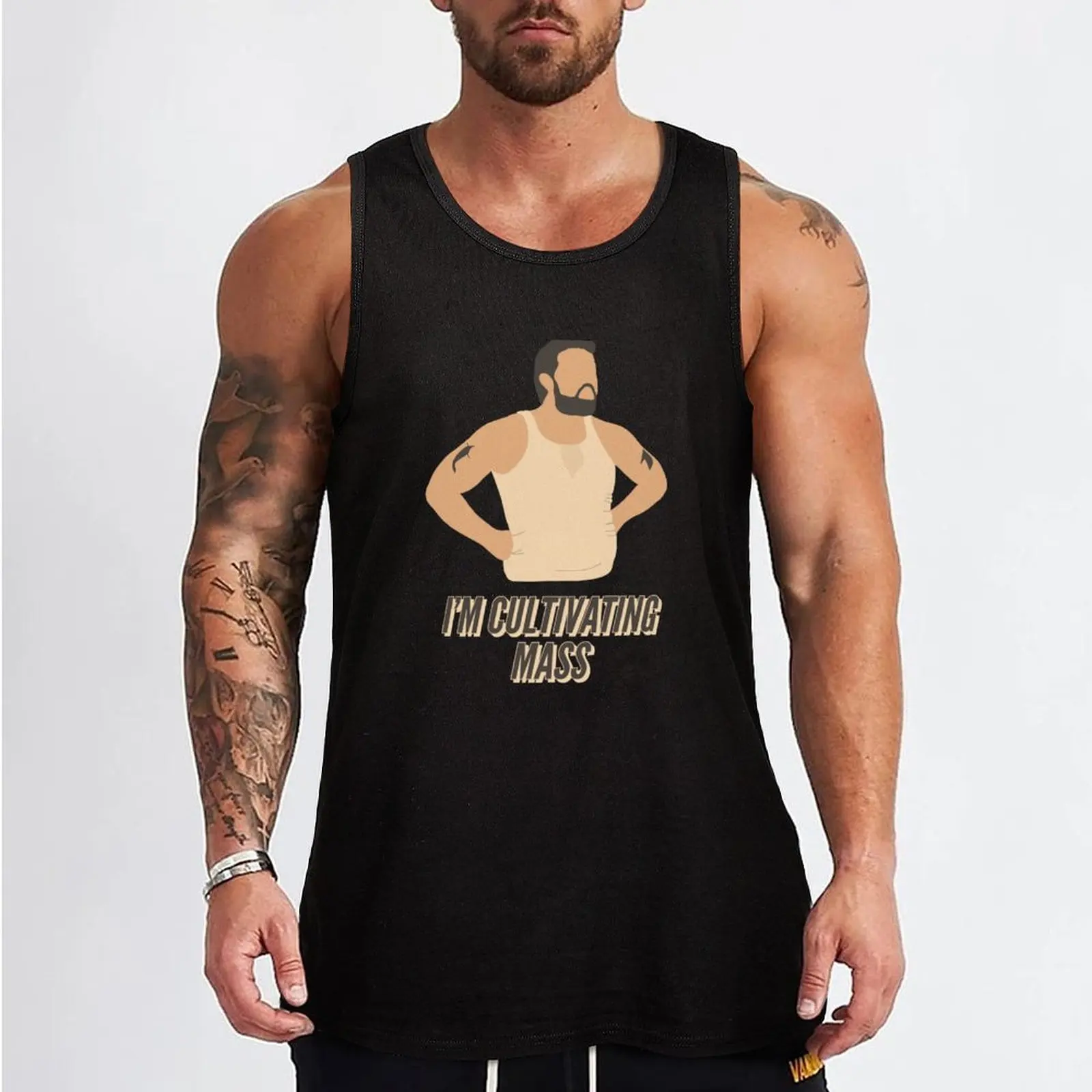 i’m not fat i’m cultivating mass! Tx Tank Top gym t shirt men sleeveless shirt man t-shirts man