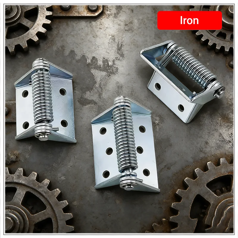 

4pcs Iron Self-Closing Spring Hinges Heavy-Duty Load Capacity for Industrial Electrical Mechanical Equipment Large Size