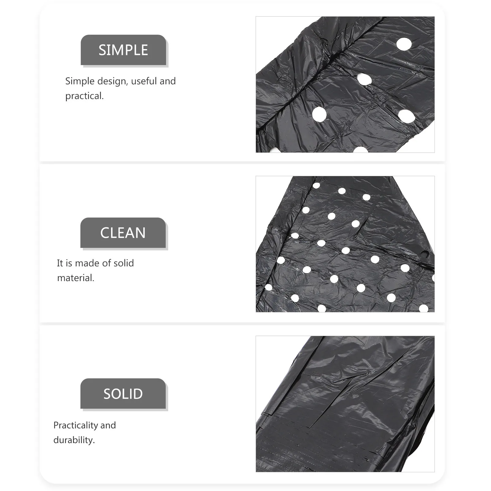

Perforated Thermal Insulation Film 100x50M Black PE Material Agricultural Mulching Covering Plant Crop Land Film Soil Mulch