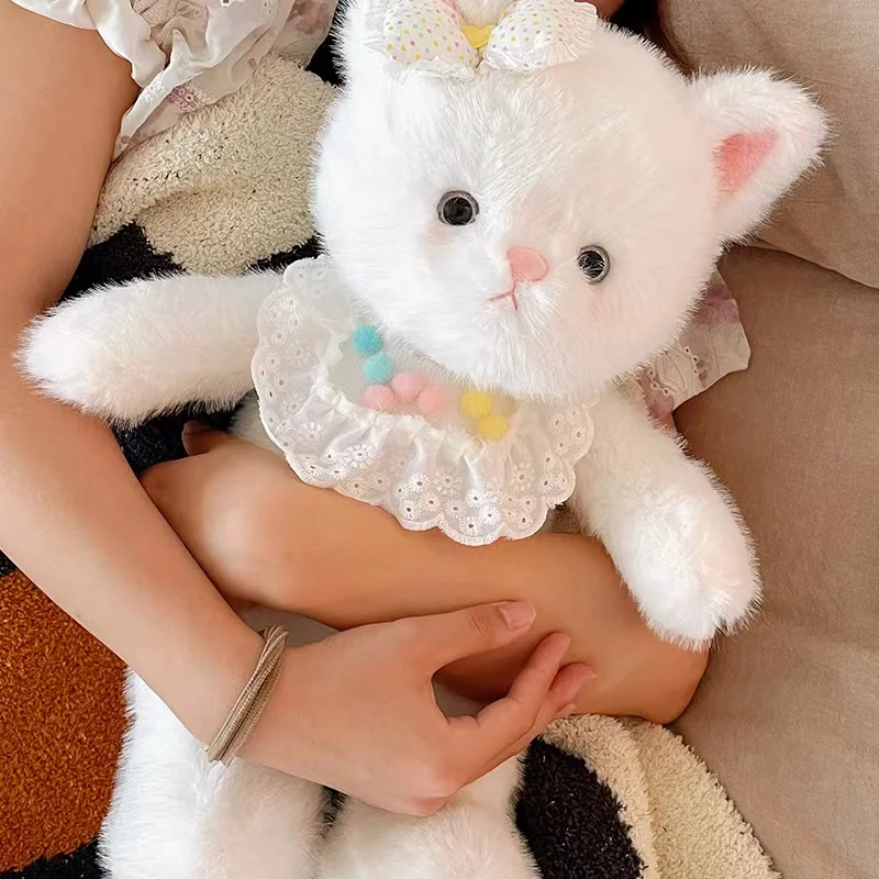 

45cm Kawaii Brown Teddy Bear White Cat Bunny Plushies Toys Soft Stuffed Animals Baby Appease Sleeping Dolls Girls Hug Pillow Toy