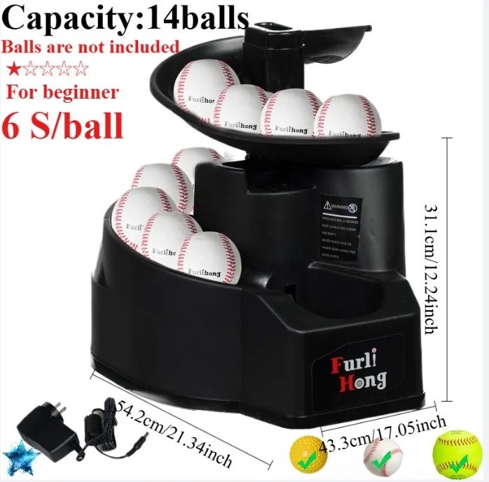 Baseball Softball Throwing Machine Tee Strike Training Bat Launcher Professional Practice