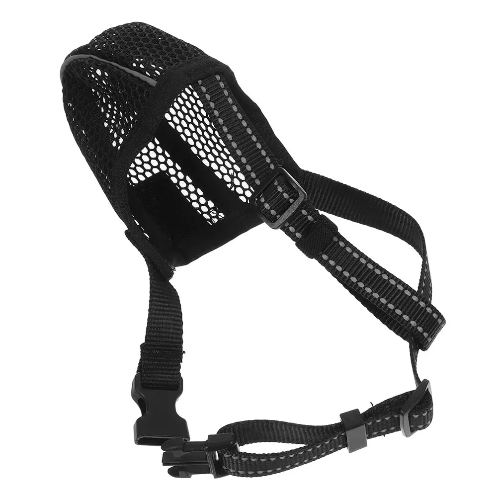 

Muzzle Breathable Adjustable Pet Masks Large Dogs Safety Mouth Mesh Safety Mouth Cover Muzzle Cover Polyester