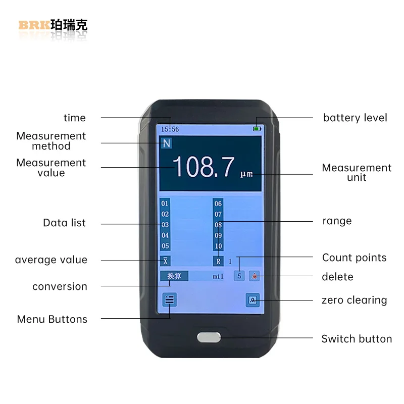 Color Screen Coating Thickness Gauge BCT-150B Best Digital Meter for Automotive Paint Thickness Measurement