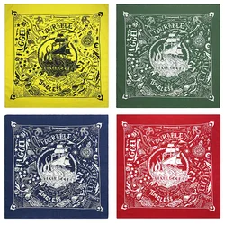 Sea Anchor Print Red Navy Yellow Green Bandannas Cotton Men Pocket Square Black Ladies Headband Head scarf Neckerchief