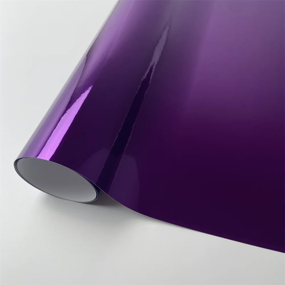 Purple Chrome Vinyl Wrap Film for Car Motorcycle Bike Styling Waterproof Self-Adhesive Sticker For Auto Interior Exterior Decals