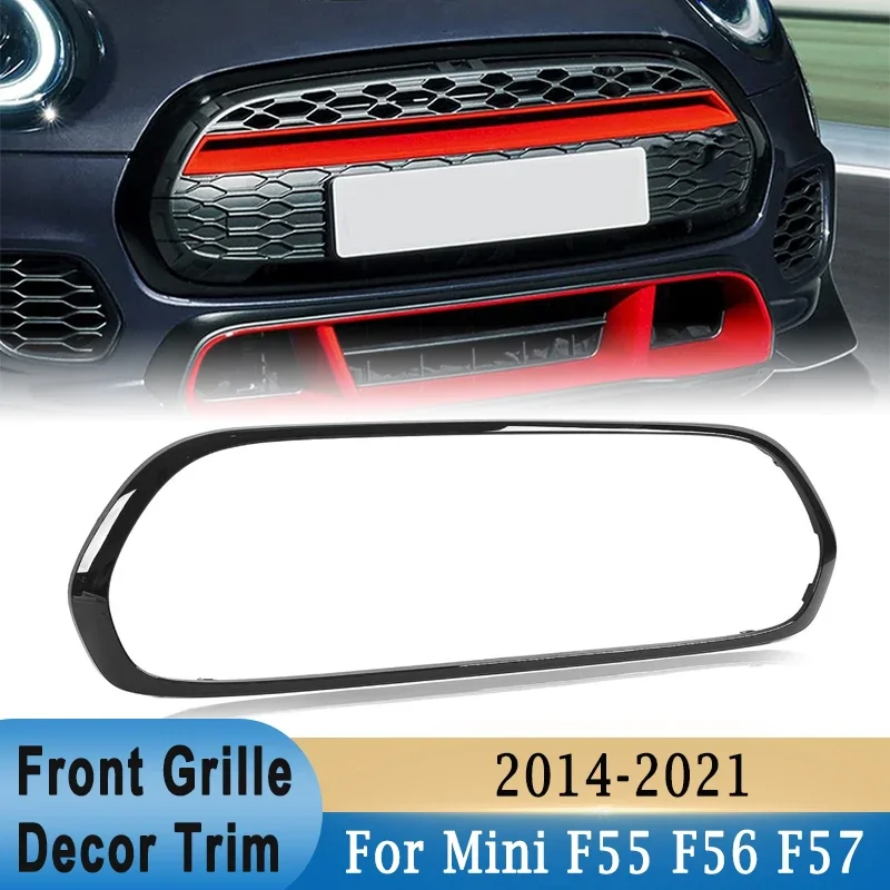 

Gloss Black Front Grille Surround Trims Cover for Mini F55 F56 F57 One S JCW 2014-2021 Styling Exterior Decoration Trim