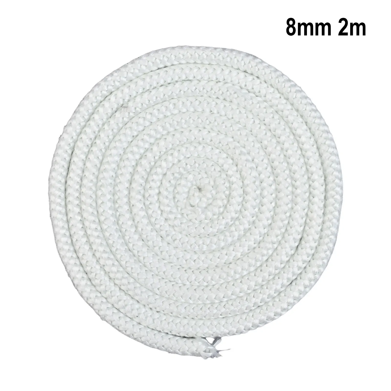 6/8/10/12mm White Gasket Cord Stove Door Fireplace Cord 2m Fiberglass Woodburner Sealing Rope Seal Fireplace Parts Accessories